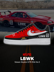 Skyline GTR R34 Nr. 5 Custom Air-Style Sneakers