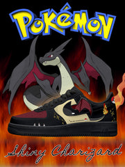 Zapatillas deportivas personalizadas estilo Air de Charizard V.2 brillantes