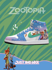 Judy Hopps Nick Wilde V.1 Custom High-Top Sneakers