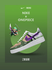 Zapatillas deportivas estilo aire personalizadas Roronoa Zoro V.3