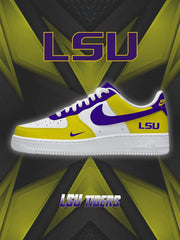 Zapatillas deportivas personalizadas estilo Air de LSU College