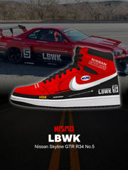 Skyline GTR R34 Nr. 5 V.1 Custom High-Top Sneakers