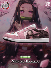 Nezuko Kamado V.3 Custom Low-Top Court Sneakers