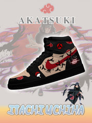 Zapatillas altas personalizadas Akatsuki Itachi Uchiha V.6
