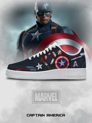 Zapatillas personalizadas estilo Air del Capitán América V.1