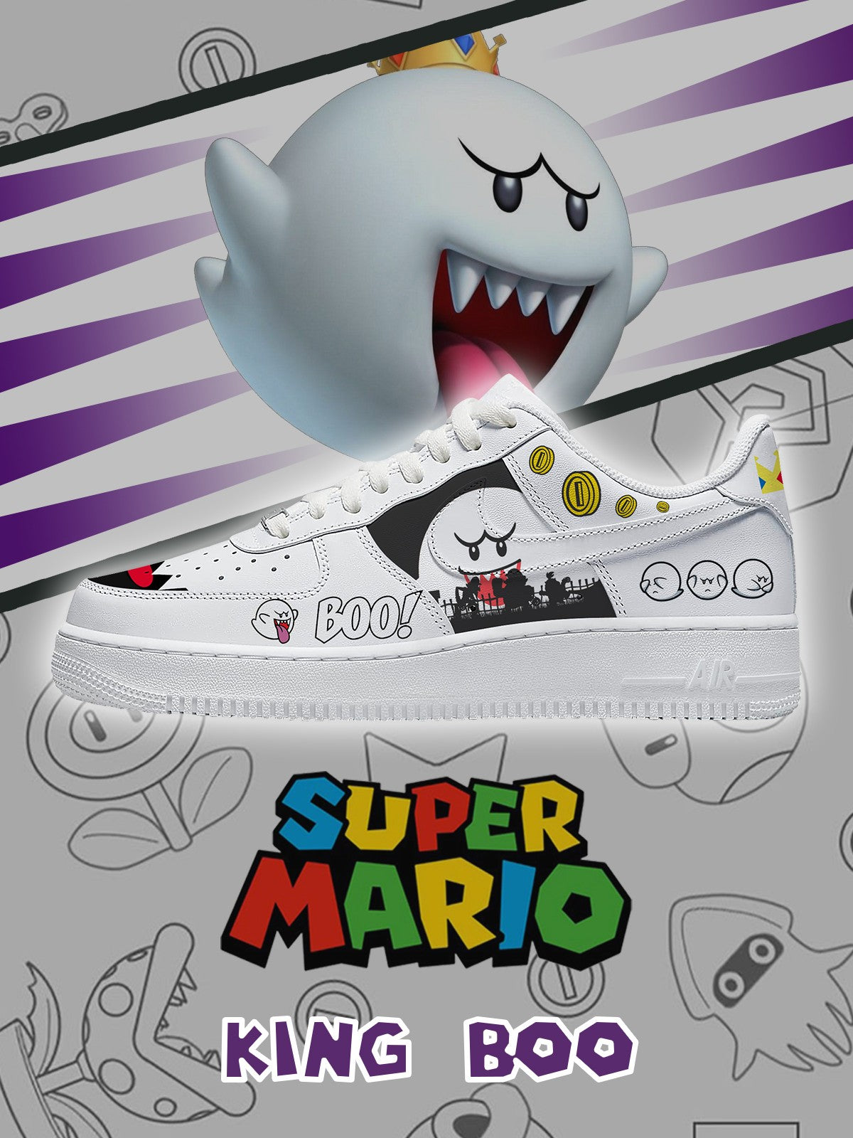 King Boo V.1 Custom Air-Style Sneakers