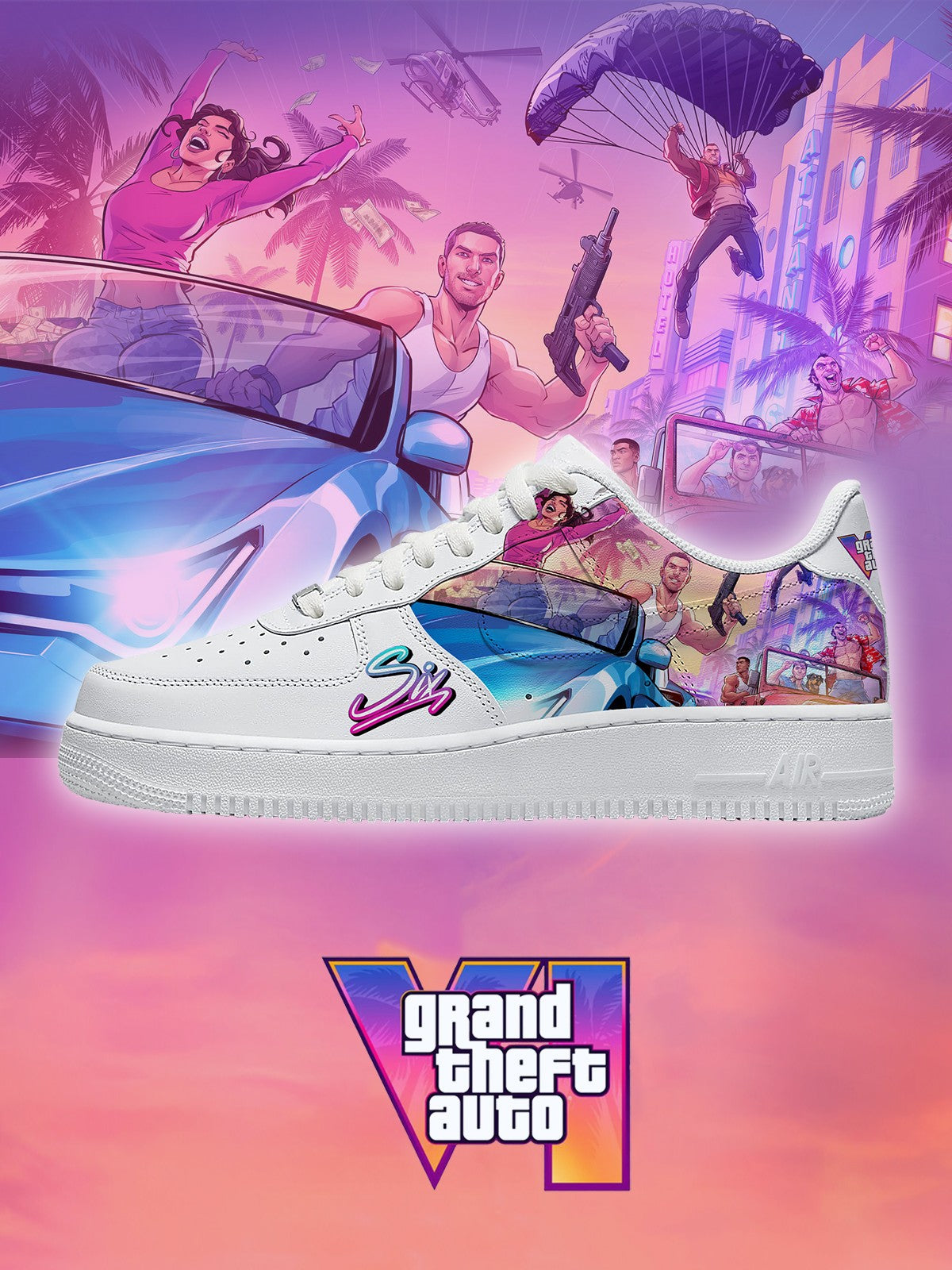 G.T.A VI V.6 Custom Air-Style Sneakers