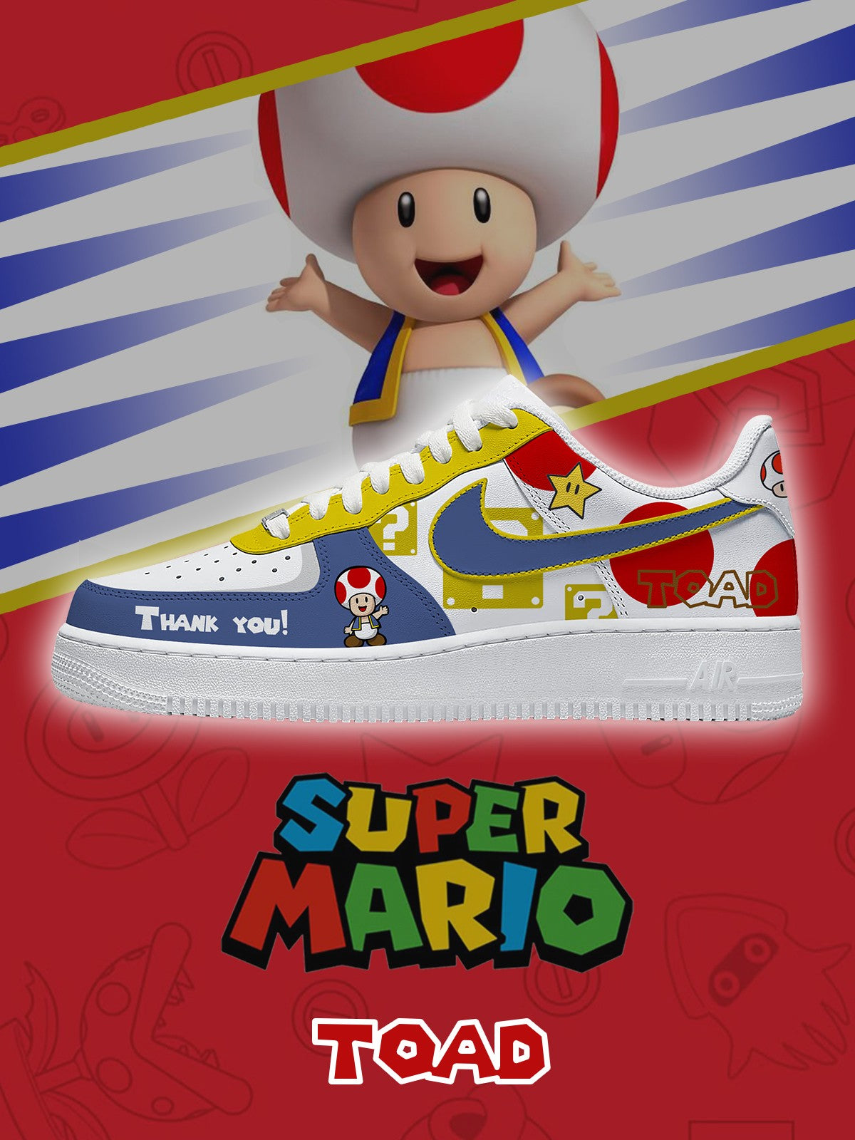 Toad V.1 Custom Air-Style Sneakers