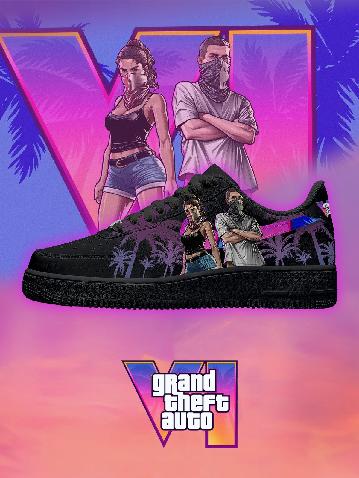 G.T.A VI V.7 Custom Air-Style Sneakers