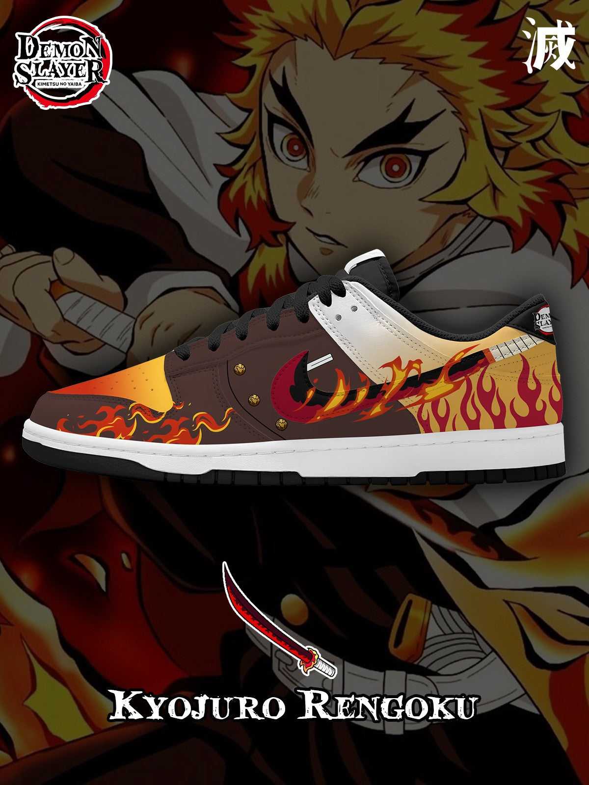 Rengoku V.5 Custom SB-Style Sneakers