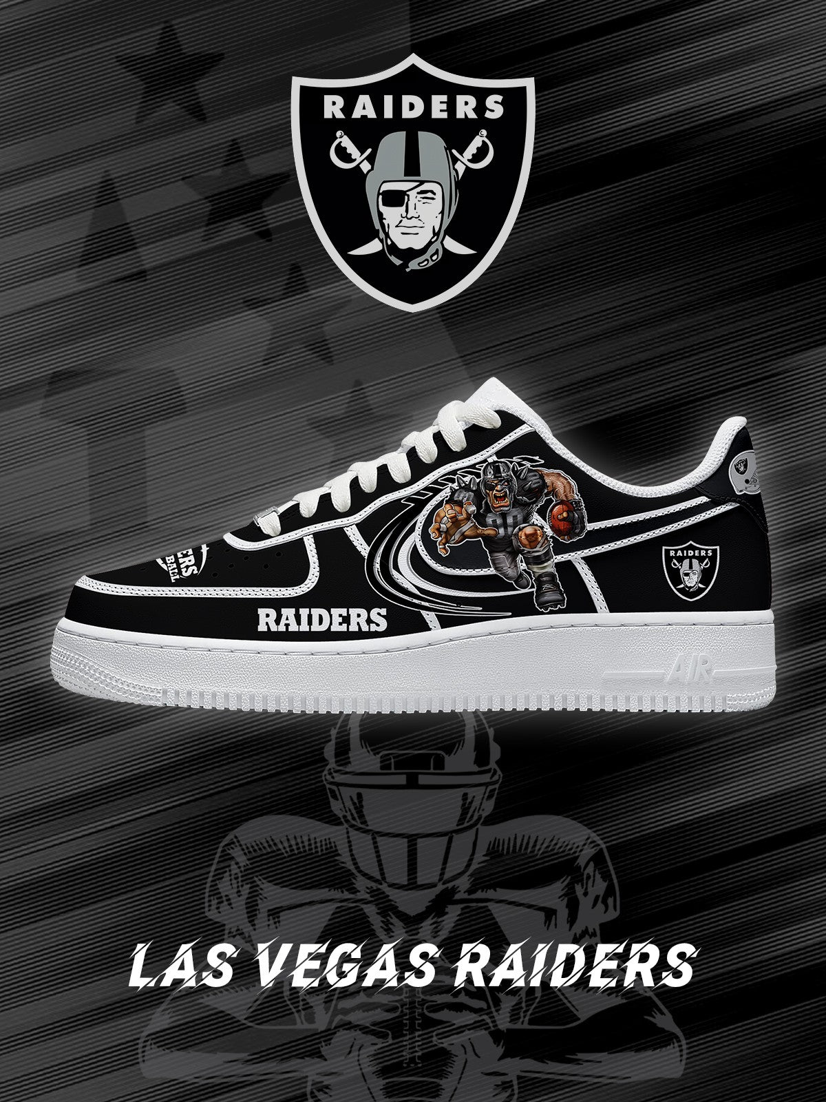 Zapatillas deportivas personalizadas estilo Air de Las Vegas Football V.2