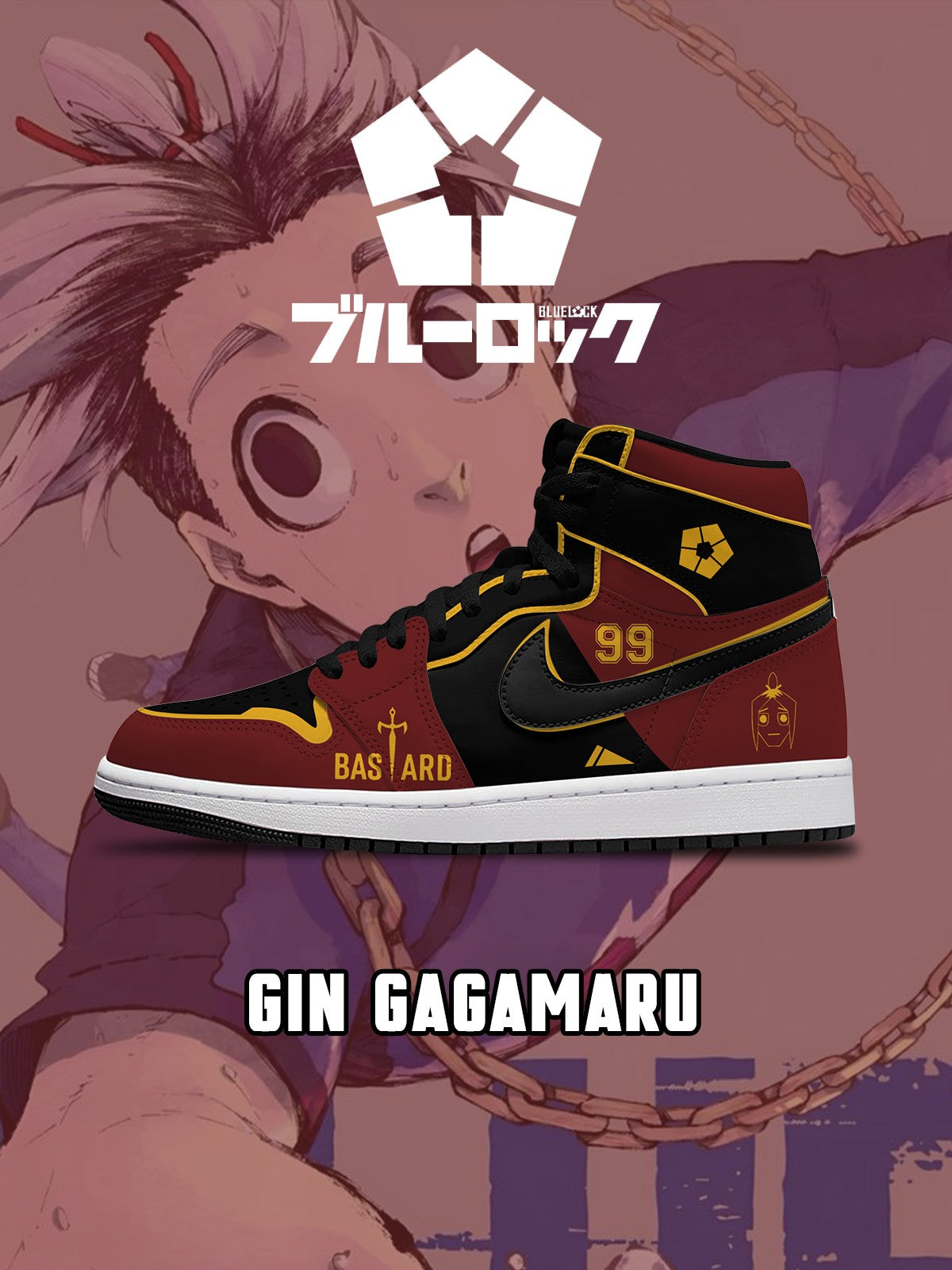 Gin Gagamaru V.2 Custom High-Top-Sneaker