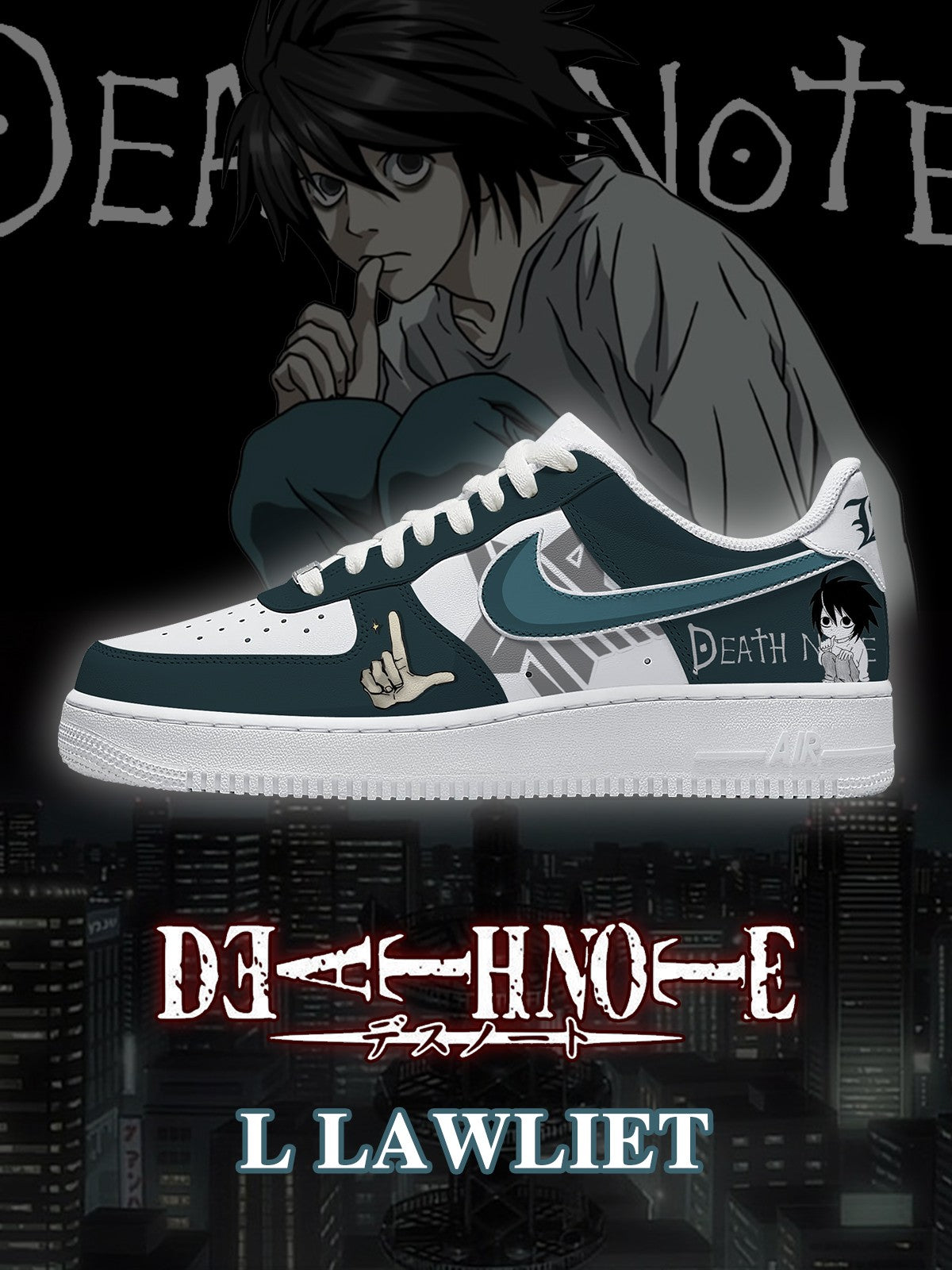 L Lawliet V.1 Custom Air-Style Sneakers