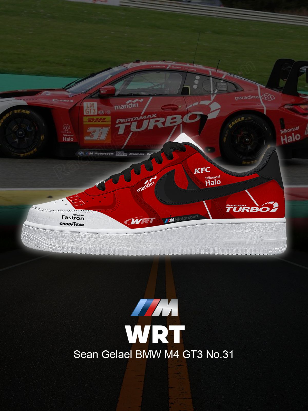 WRT M4 GT3 Nr. 31 Custom Air-Style Sneakers