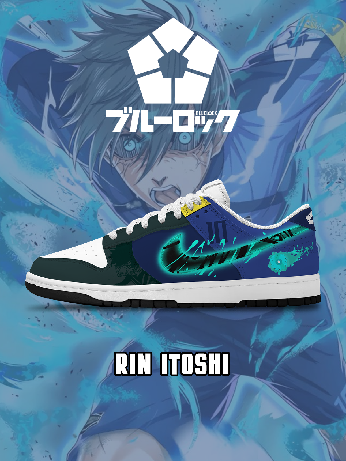 Rin Itoshi V.6 Custom SB-Style Sneakers