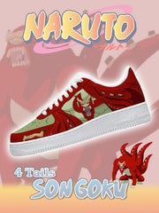 Zapatillas Air-Style personalizadas de Son Goku de Cuatro Colas