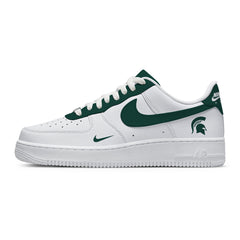 Zapatillas deportivas personalizadas estilo Air de Michigan State College