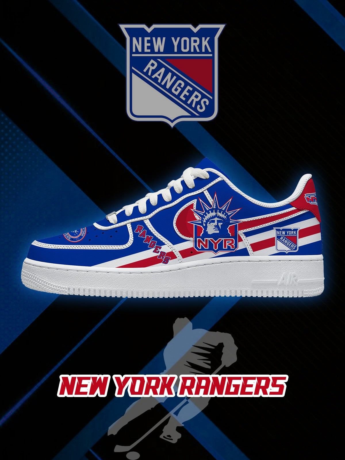 Zapatillas deportivas personalizadas NYR Hockey V.2 Air-Style
