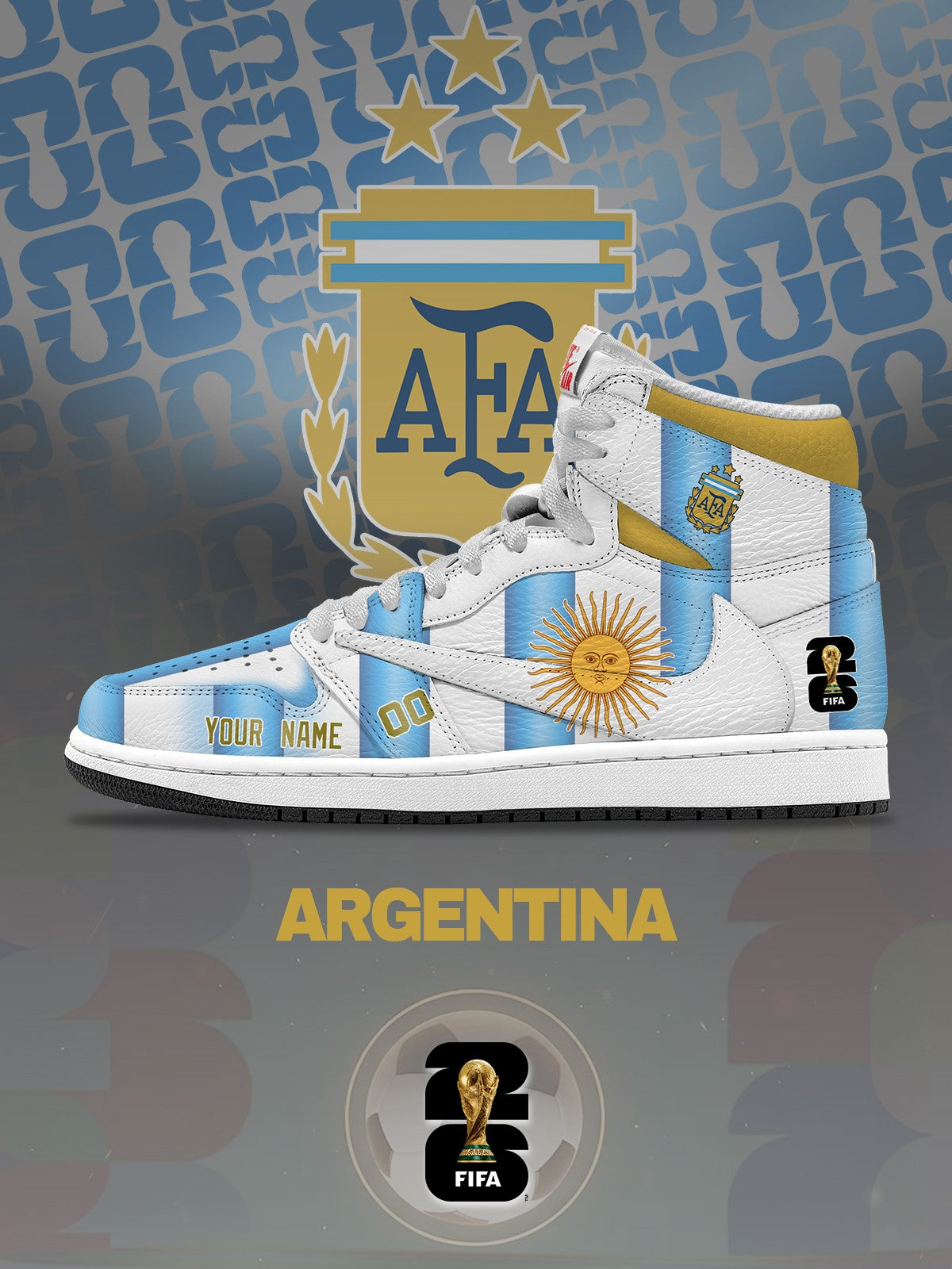 World Cup 2026 Argentina V.1 Custom TS High Sneakers