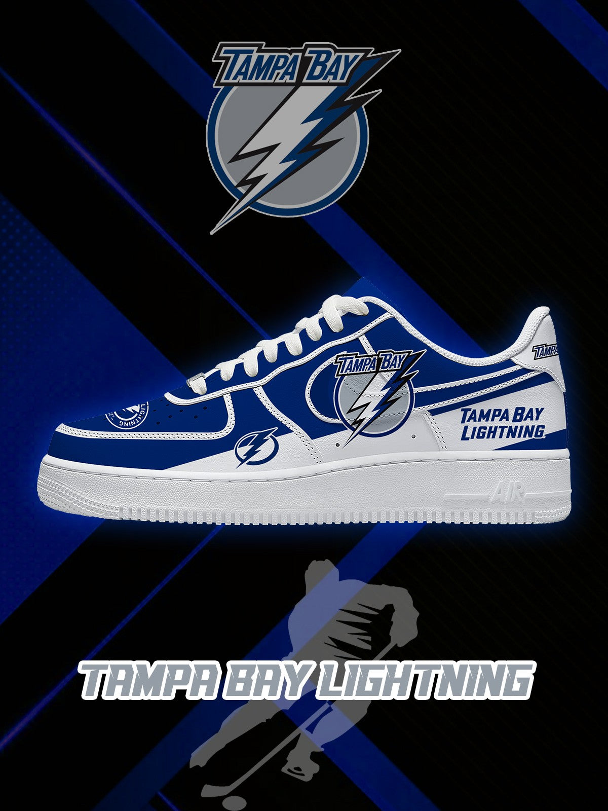 Zapatillas deportivas personalizadas estilo Air de Tampa Bay Hockey V.2