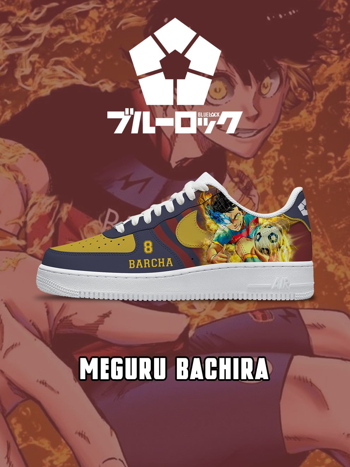 Zapatillas deportivas estilo aire personalizadas Meguru Bachira V.4