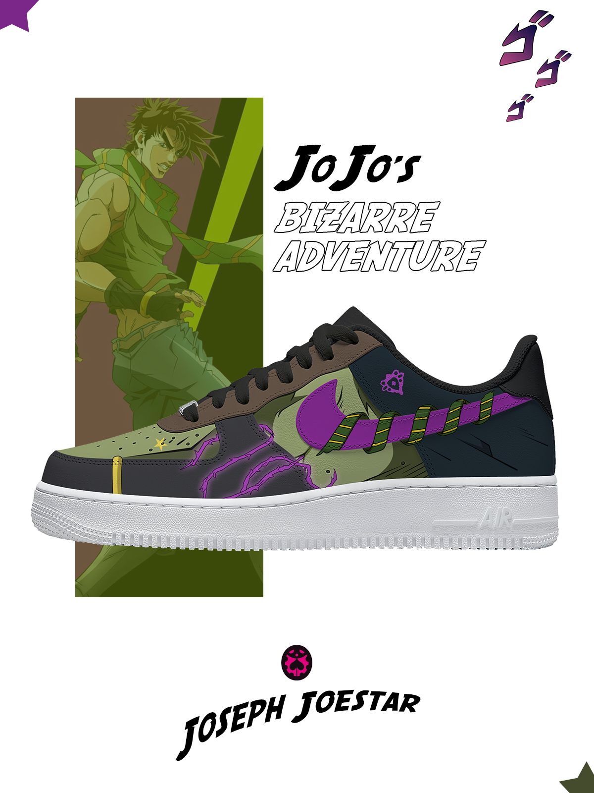Joseph Joestar Custom Air-Style Sneakers