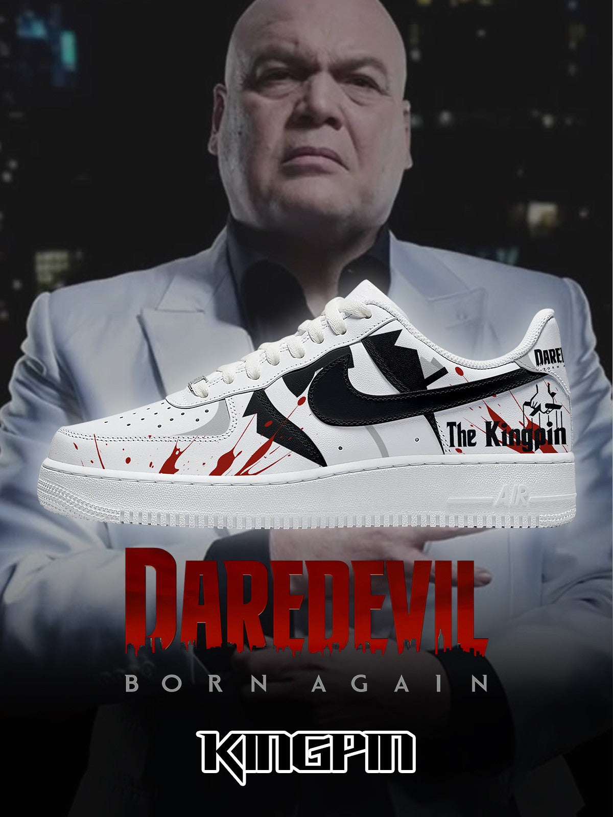Kingpin-Wilson Fisk V.1 Custom Air-Style Sneakers