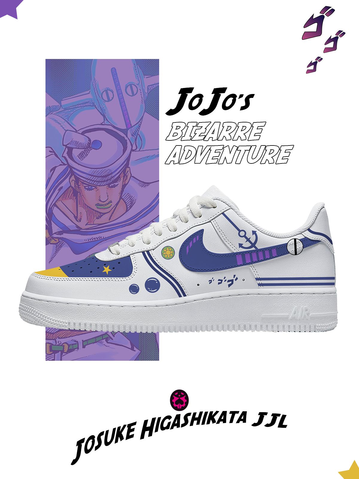 Josuke Higashikata JJL Zapatillas deportivas estilo aire personalizadas