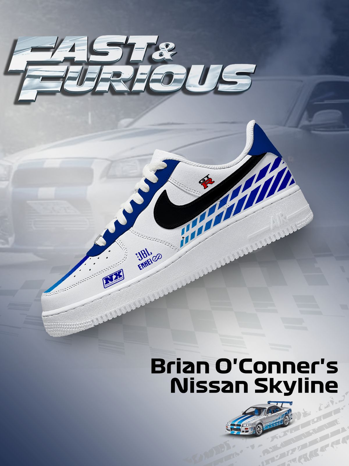 Brian O'Conner's Skyline Custom Air-Style Sneakers