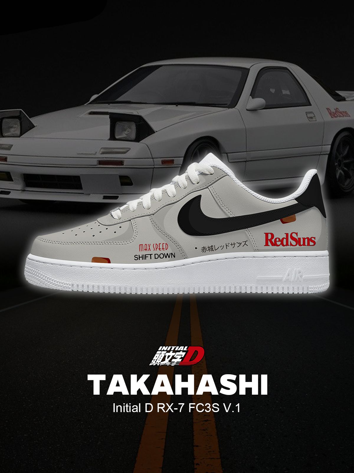 Keisuke RX-7 FC3S V.1 Custom Air-Style Sneakers