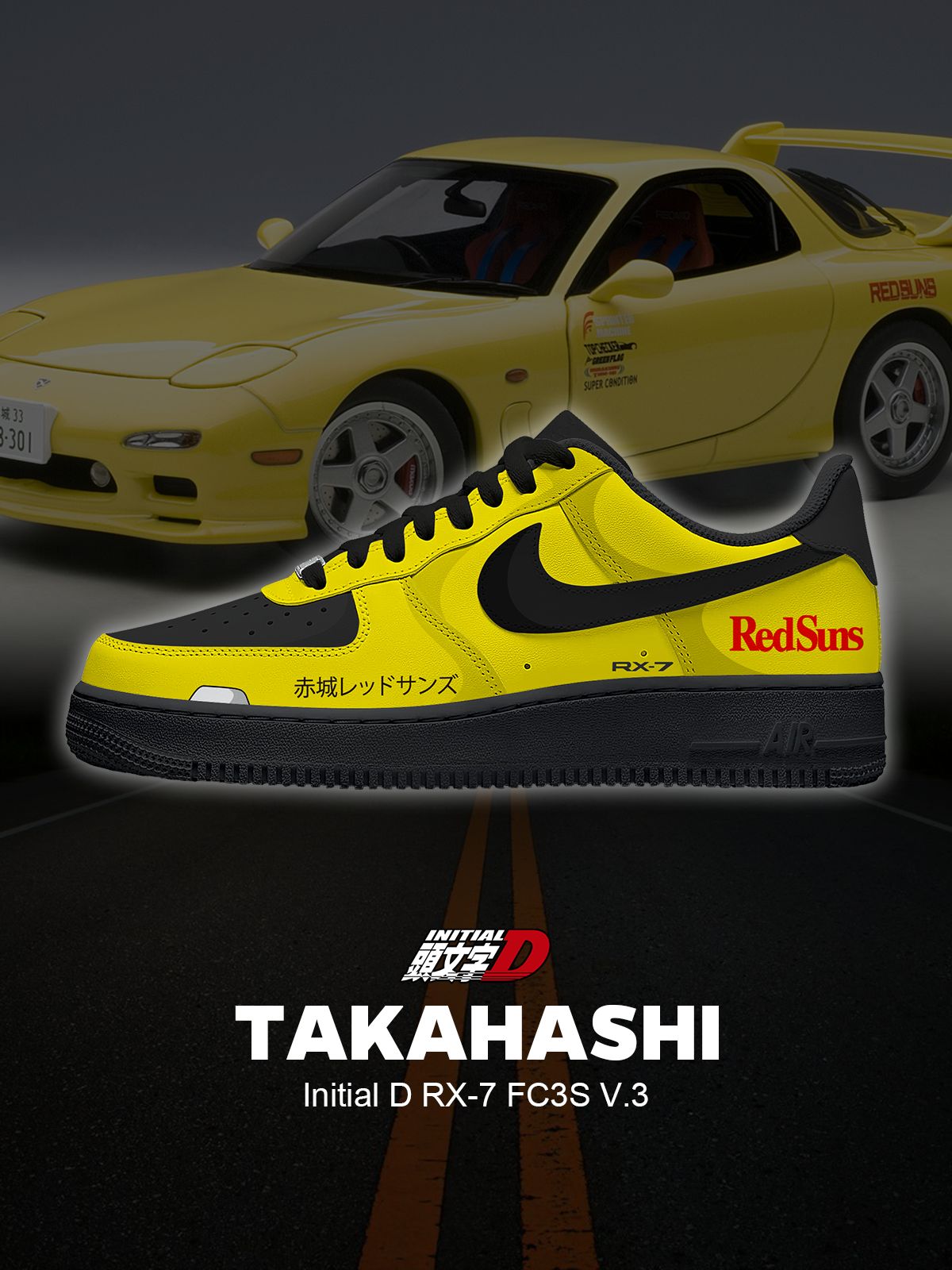 Zapatillas Keisuke RX-7 FC3S V.3 personalizadas estilo Air