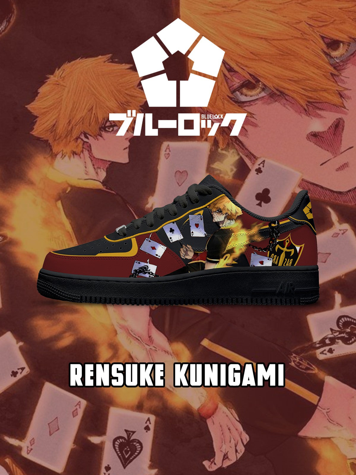Rensuke Kunigami V.4 Custom Air-Style Sneakers