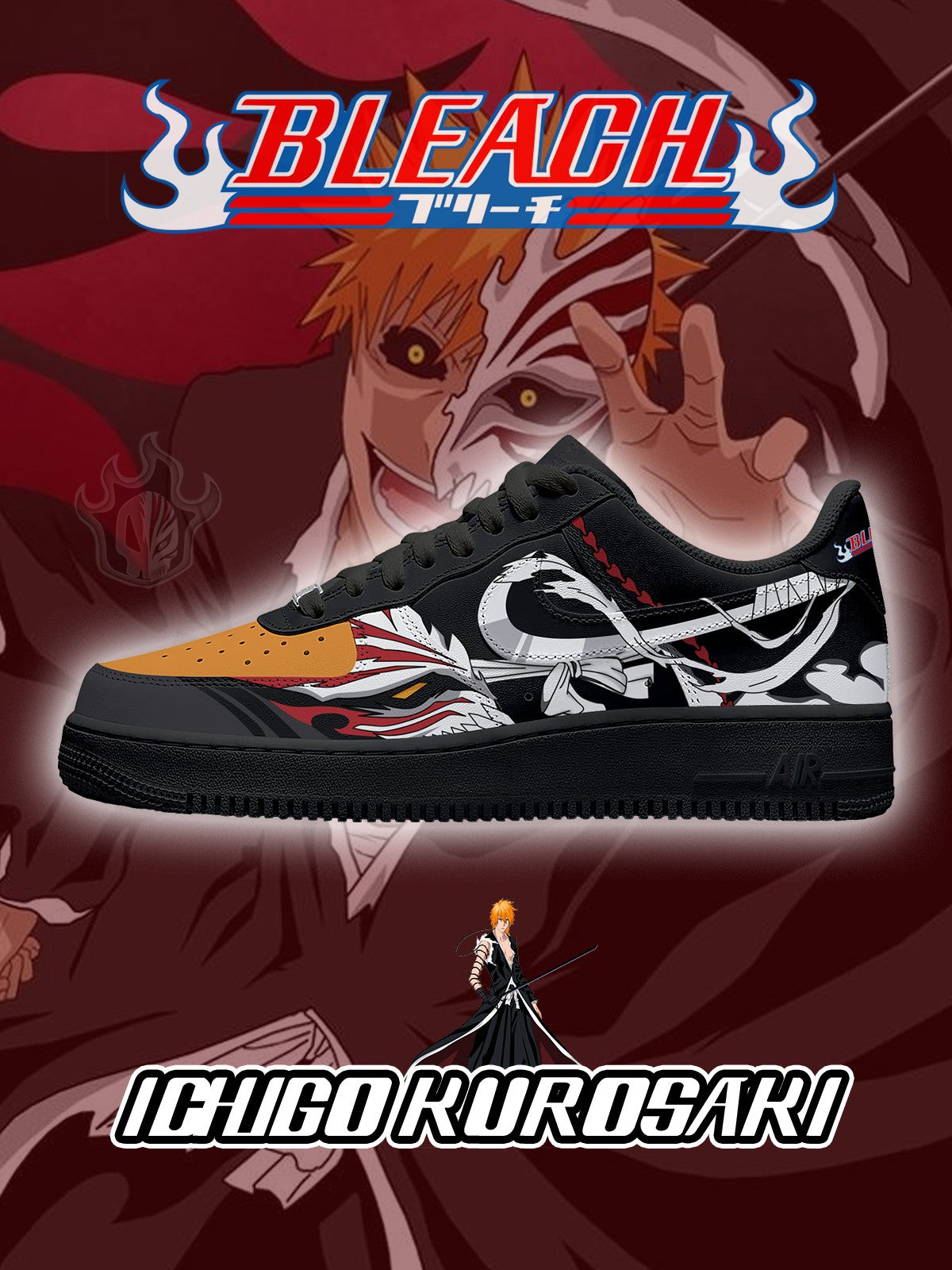 Ichigo Kurosaki V.2 Custom Air-Style Sneakers