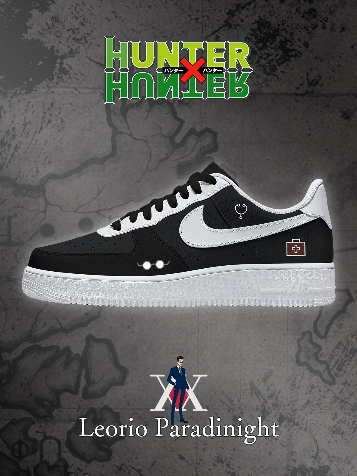 Leorio Paradinight Custom Air-Style Sneakers