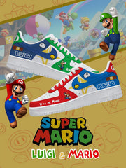 Mario and Luigi V.1 Custom Air-Style Sneakers