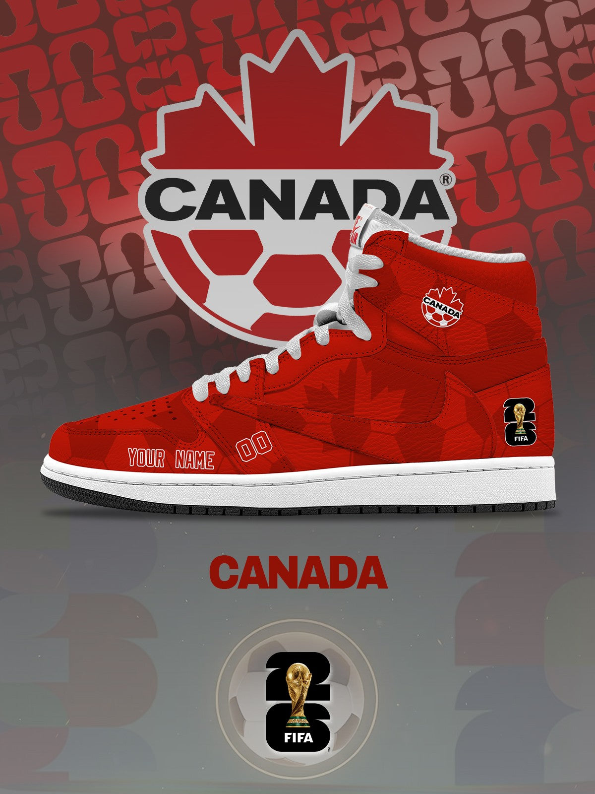 World Cup 2026 Canada V.1 Custom TS High Sneakers