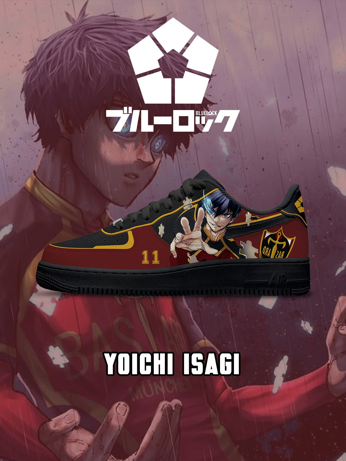 Yoichi Isagi V.4 Custom Air-Style Sneakers