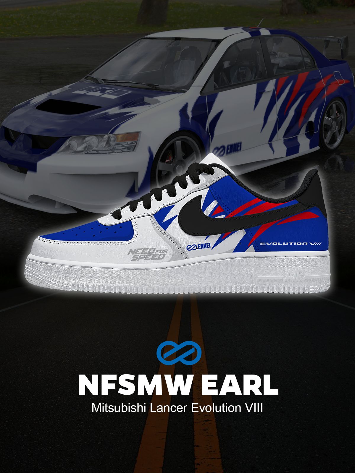 Earl Lancer Evolution VIII Custom Air-Style Sneakers