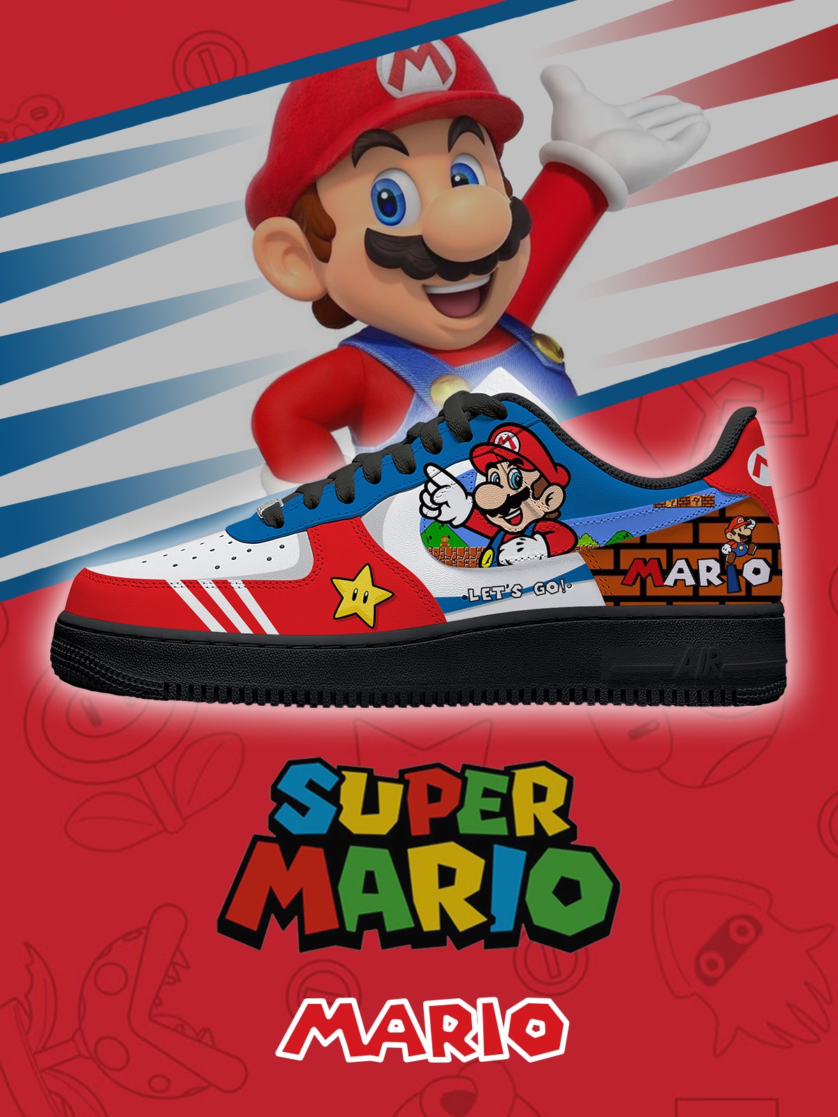 Mario V.1 Custom Air-Style Sneakers