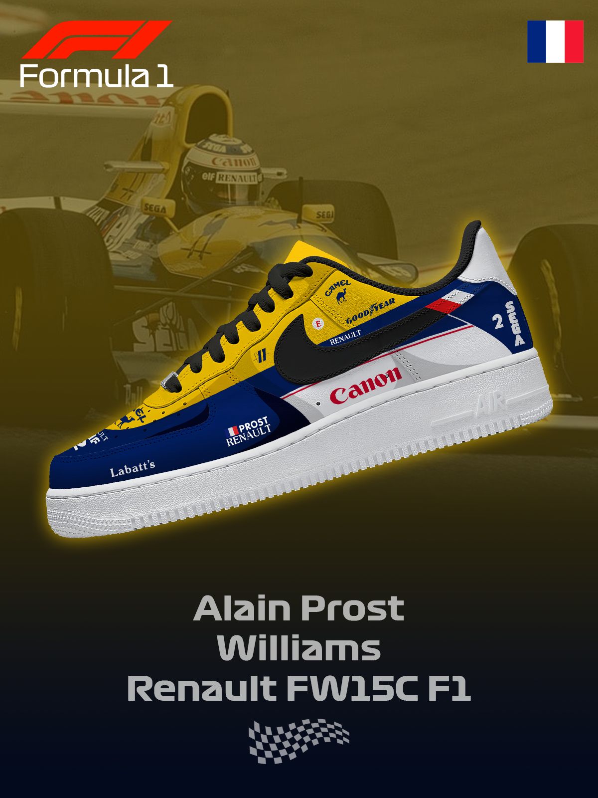 Williams F.1 Custom Air-Style Sneakers