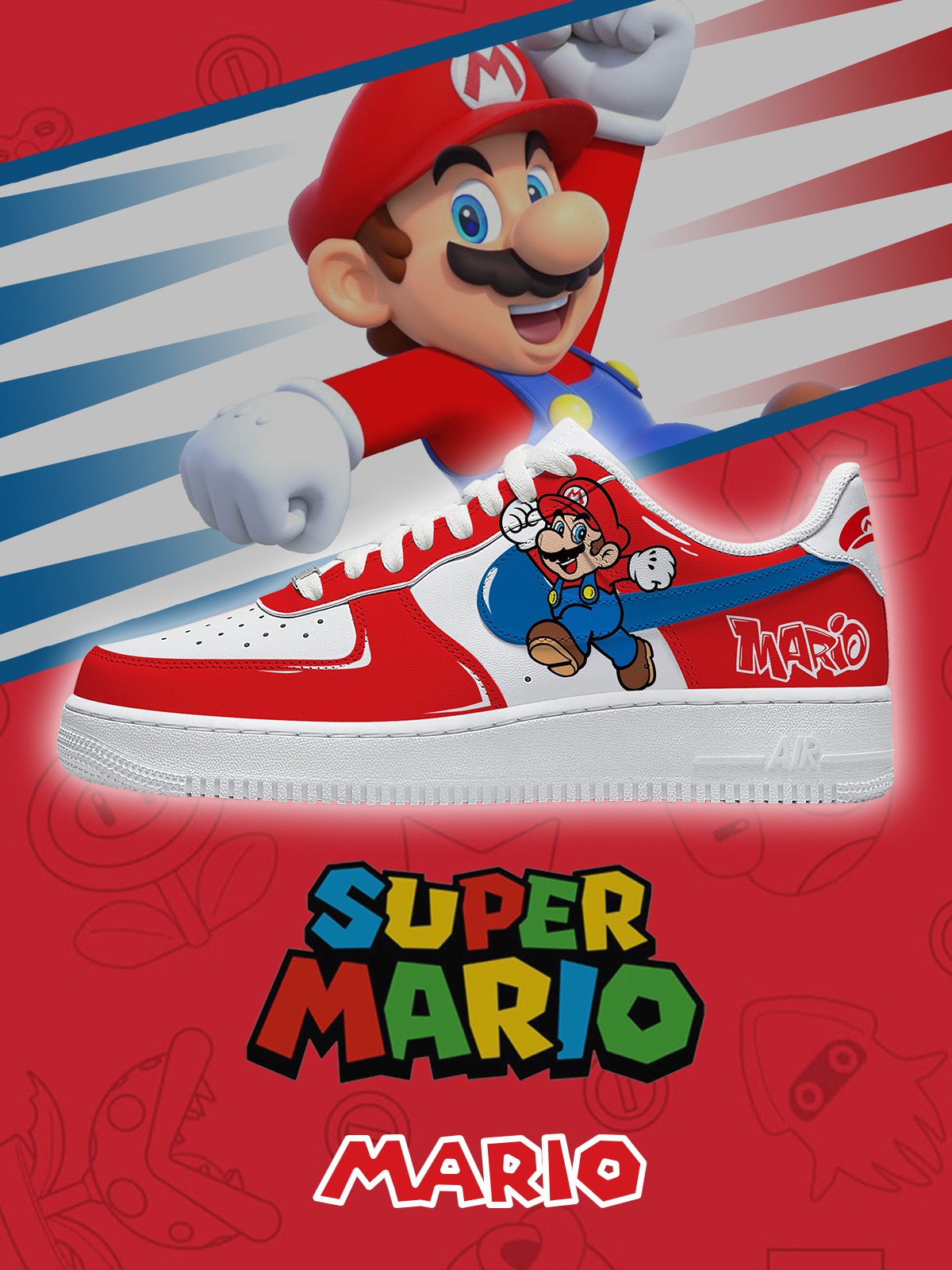 Mario V.3 Custom Air-Style Sneakers