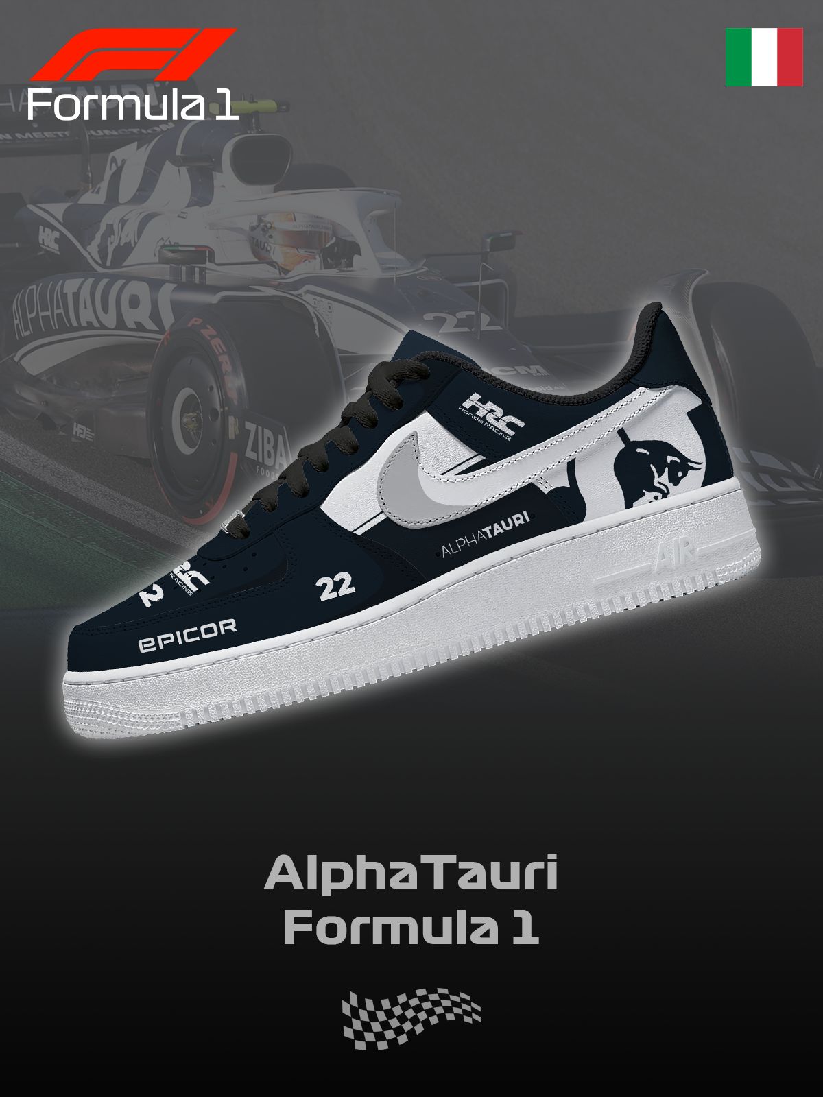 AT F.1 Custom Air-Style Sneakers