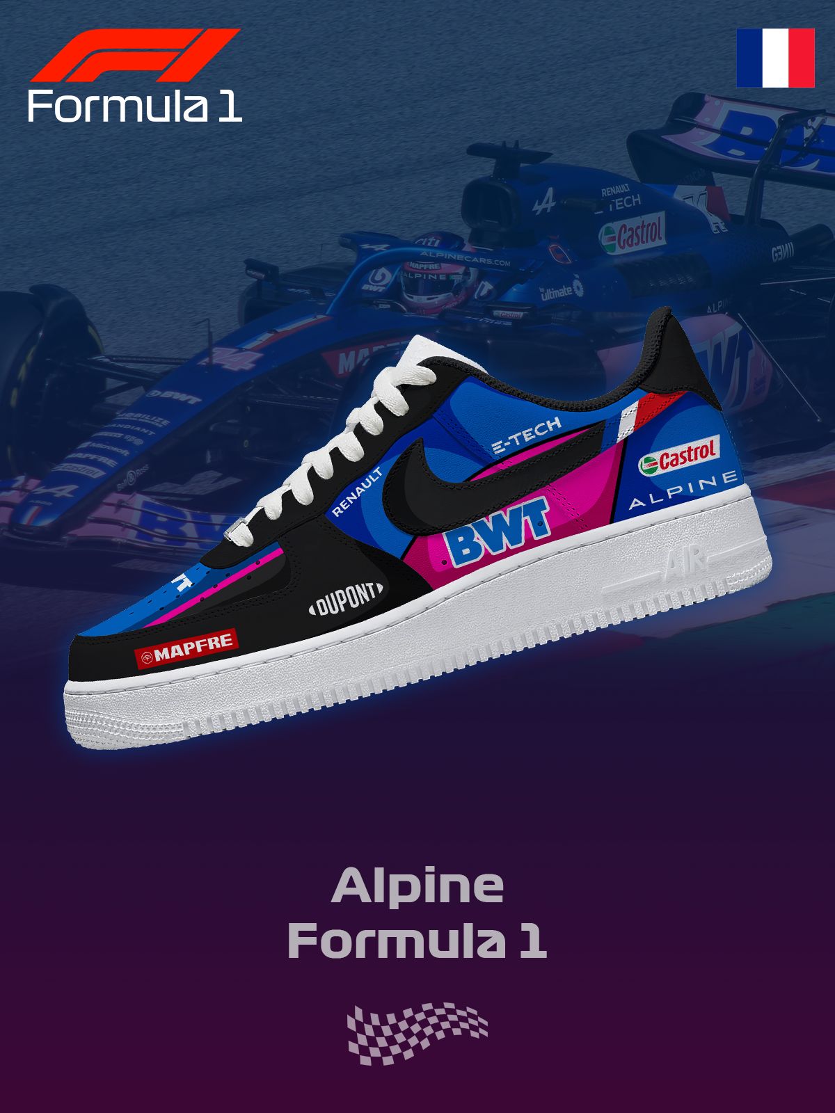 BWT F.1 Custom Air-Style Sneakers