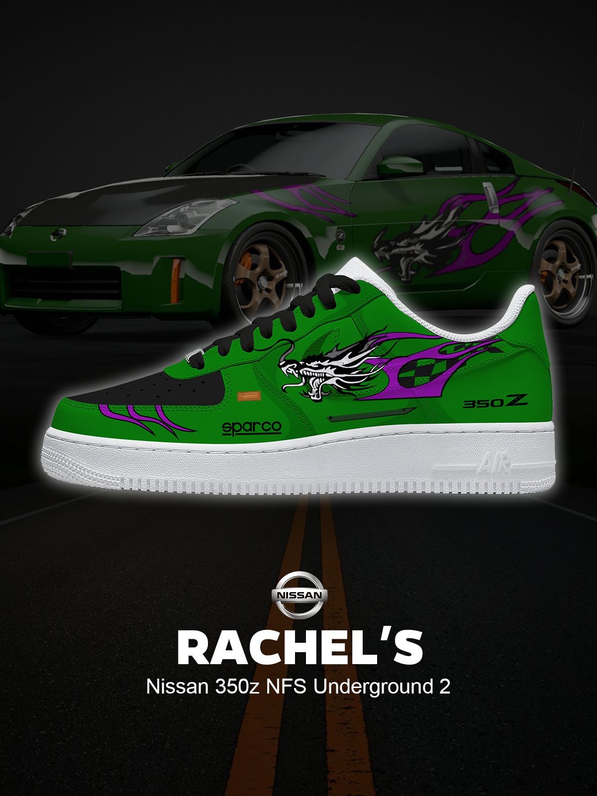 Rachel's 350z Underground 2 Custom Air-Style Sneakers