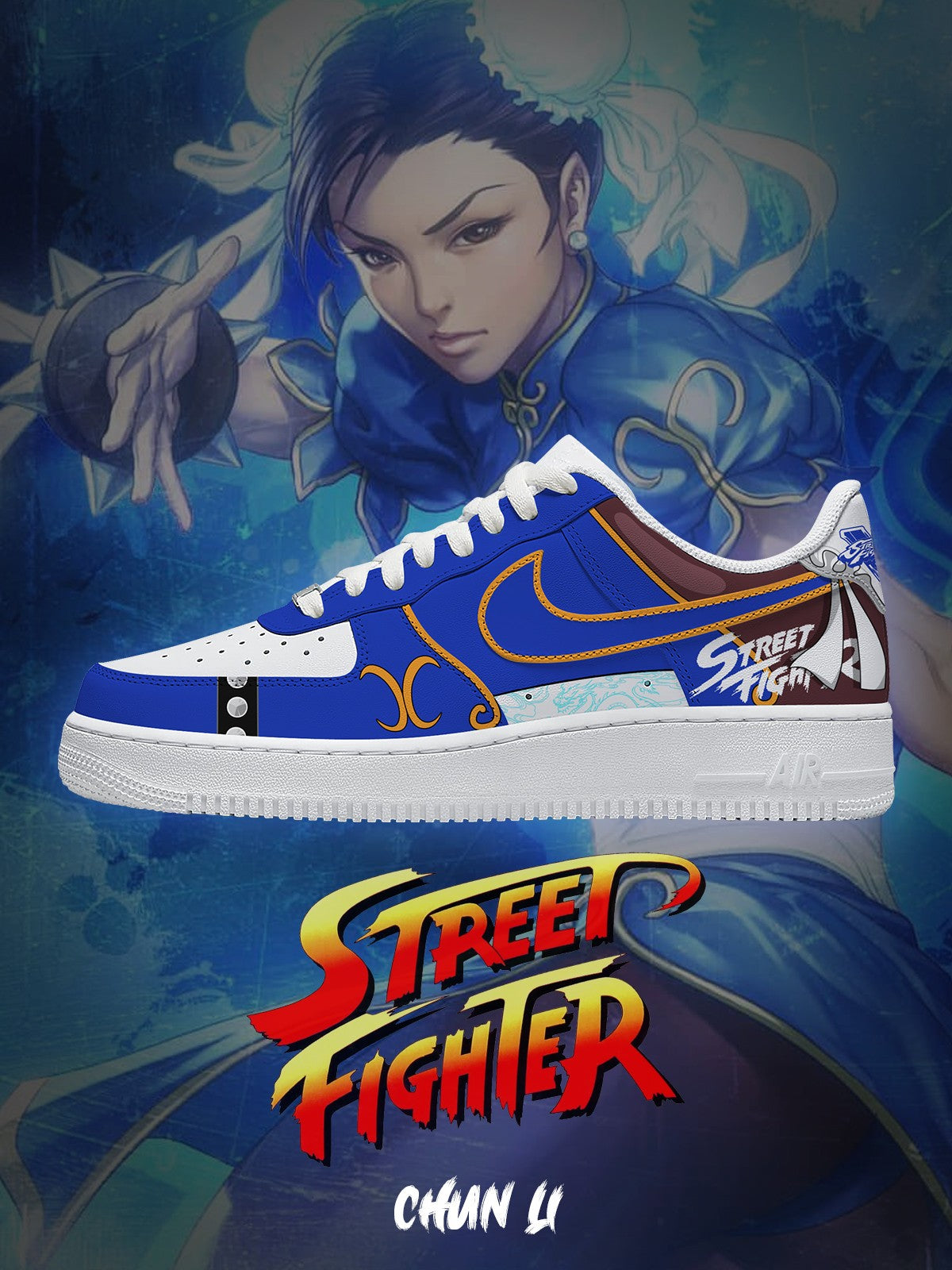 Chun-Li V.1 Custom Air-Style Sneakers