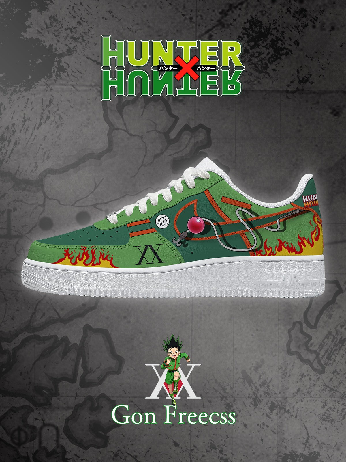 Gon Freecss V.2 Custom Air-Style Sneakers