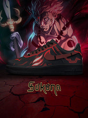 Ryomen Sukuna True Form Custom Air-Style Sneakers