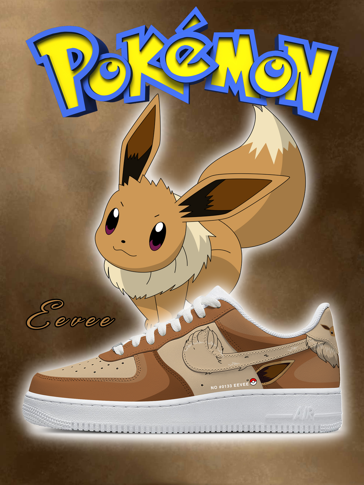 Nr. 0133 Eevee Style 2 Custom Air-Style Sneakers
