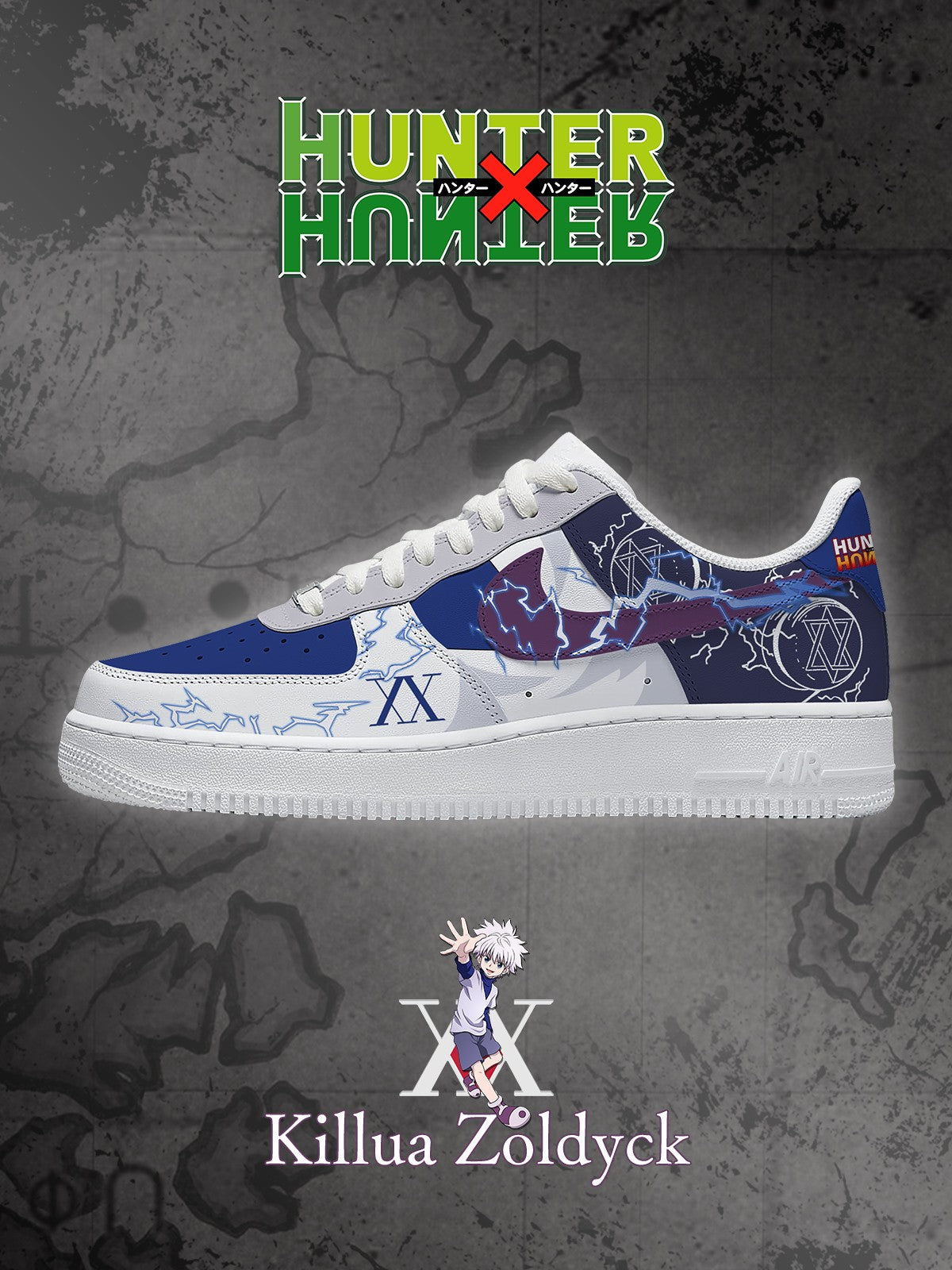 Killua Zoldyck V.2 Custom Air-Style Sneakers