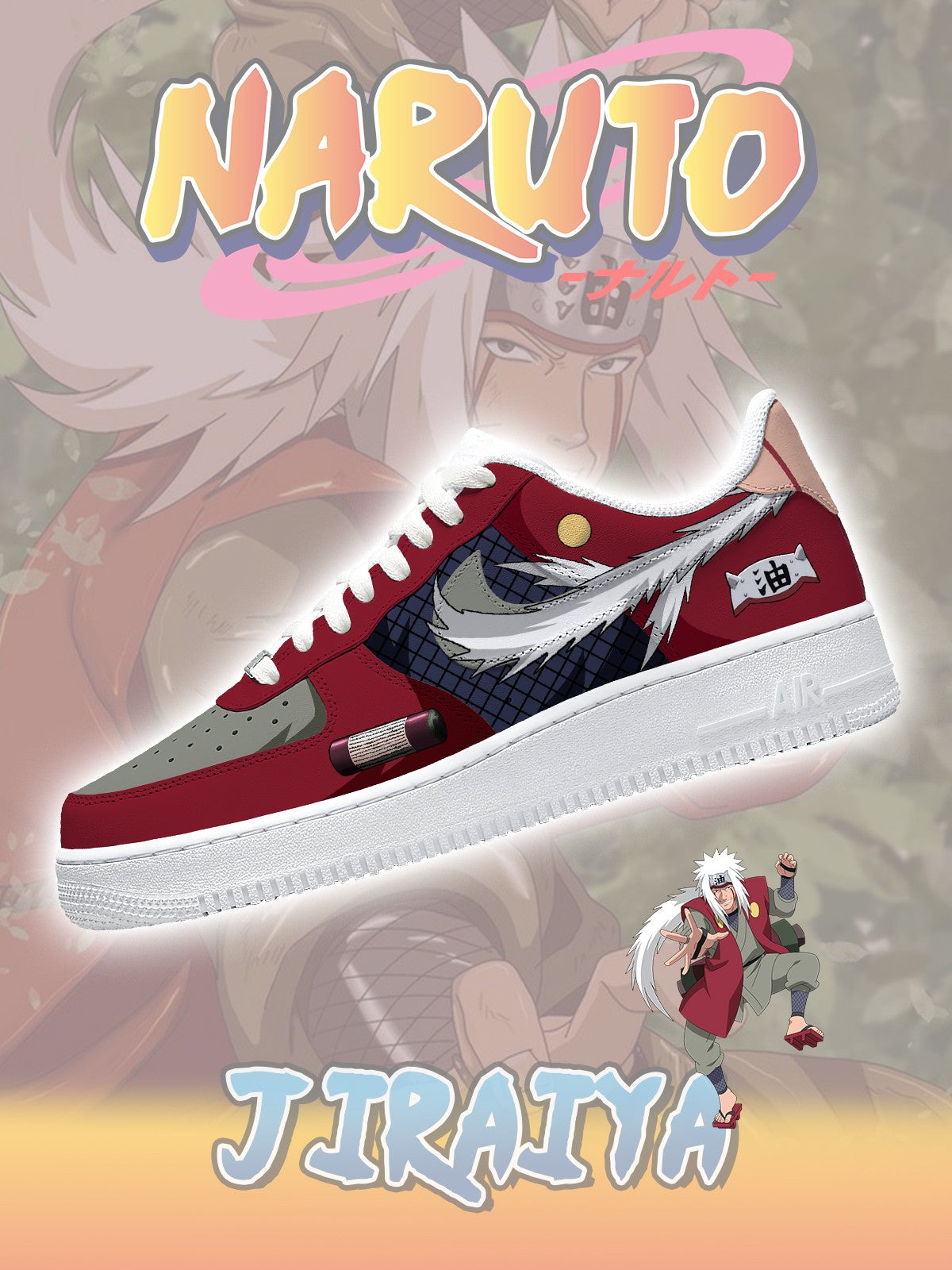 Zapatillas deportivas personalizadas estilo aire de Sannin Jiraiya